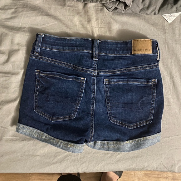 American Eagle High Rise Denim Short Shortie/Shorts Size 2 - Picture 2 of 3